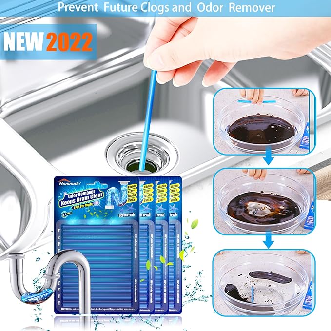 Drain Sticks Drain Cleaner Sticks Keeps Drains and Pipes Clear and Odor-free - Image 2