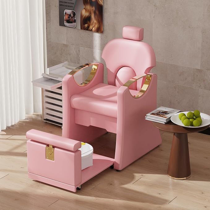 Pedicure Station for Nail Tech, Reclining Pedicure Chair - Image 3