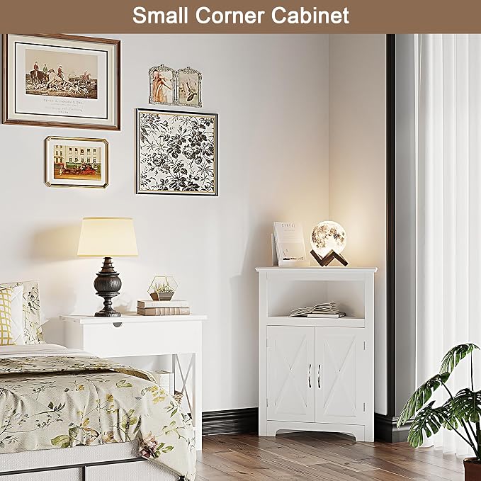 ChooChoo Corner Storage Cabinet, Small Corner Cabinet - Image 4