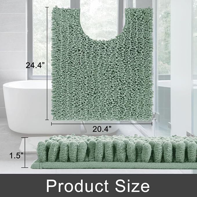 Yimobra Toilet Rug U Shaped Washable 24x20 Inch - Image 2