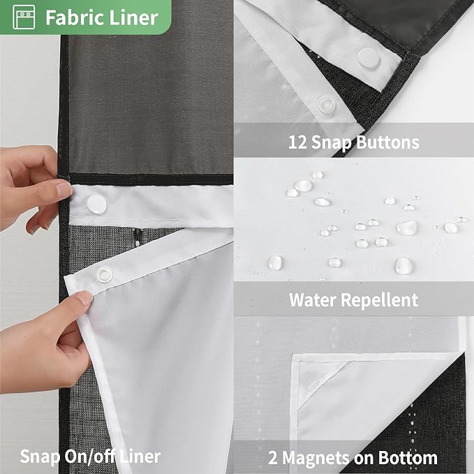 No Hook Stall Shower Curtain - Image 6
