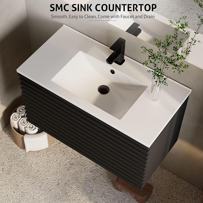 eclife 36" Floating Bathroom Vanity - Image 6