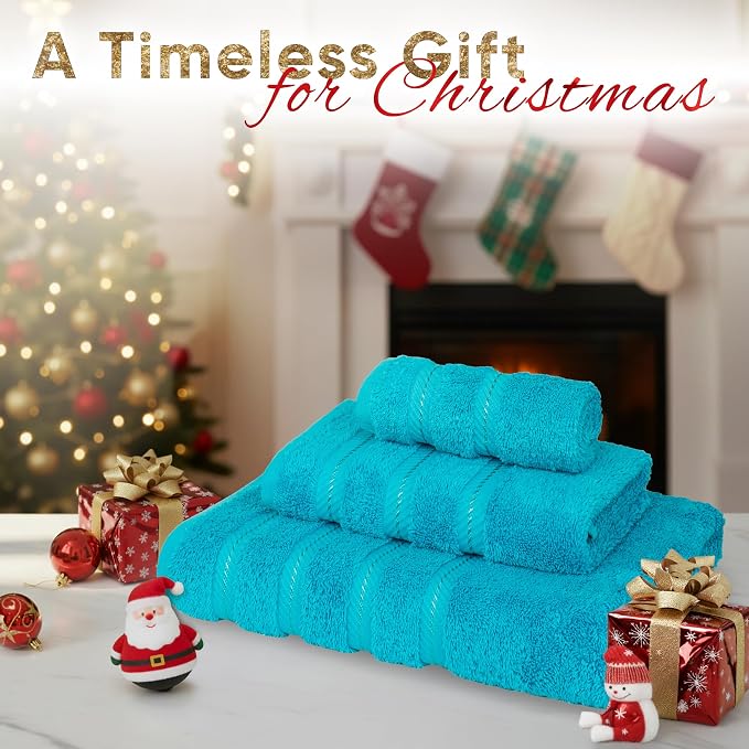 American Soft Linen Premium 3 Piece Towel Set, 1 Bath Towel 1 Hand Towel 1 - Image 2
