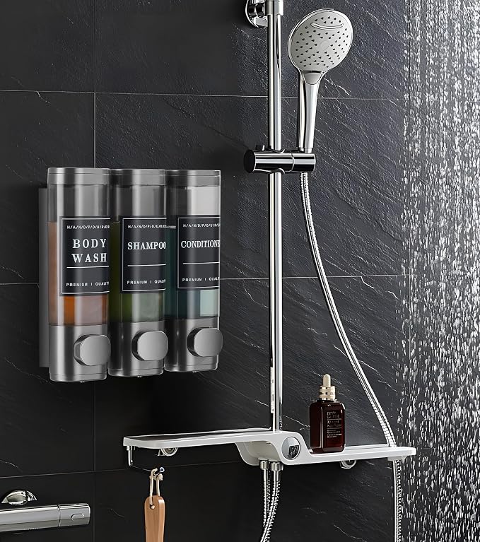 Shower Soap Dispenser Wall Mounted No Drill Shampoo Dispenser - Image 8