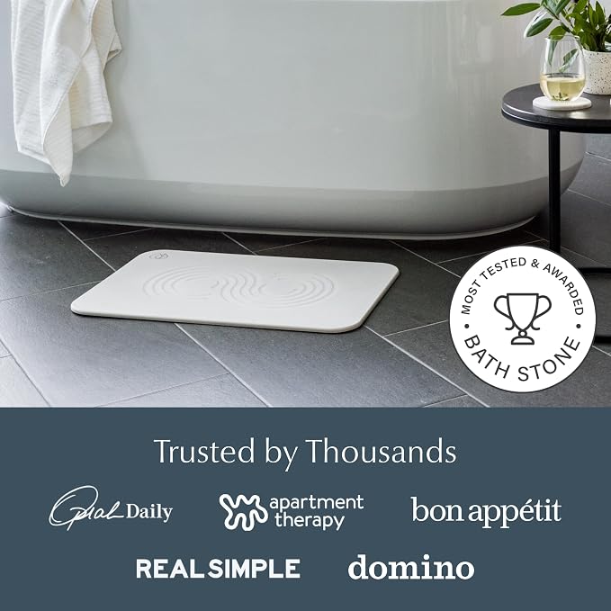 Dorai Home Bath Stone Mat 23.6"x15.4" – Quick-Dry, Non-Slip Diatomite Stone - Image 8
