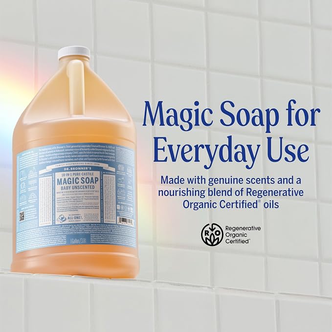 Dr. Bronner's Pure-Castile Magic Soap Liquid – Made - Image 2