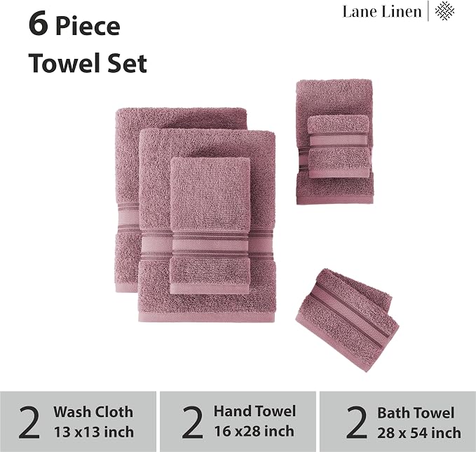 LANE LINEN Luxury Bath Towel Set - Image 3