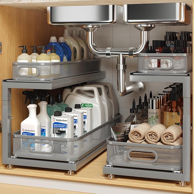 2-Pack 21.3 IN Depth Under Sink Organizer by UnderSinkOrganizer