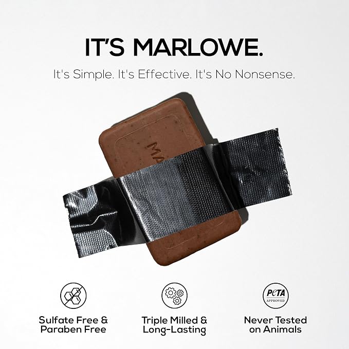 MARLOWE. No. 109 Coffee Bar Soap 7 oz, Body Scrub Soap - Image 4