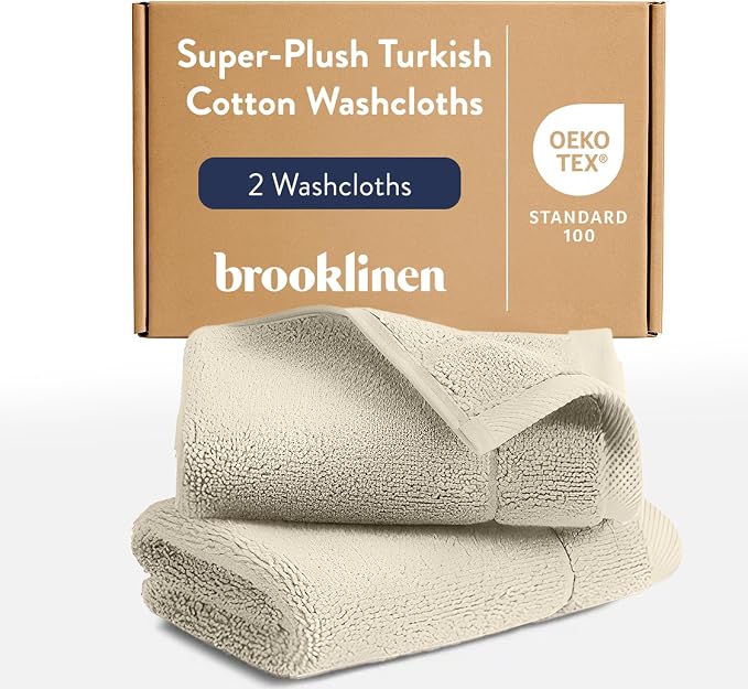 Brooklinen Super-Plush Turkish Cotton Washcloths by Brooklinen