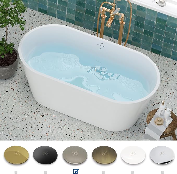 FerdY 59" Shangri-La Elite, Acrylic Freestanding Bathtub, Modern & Contemporary - Image 3
