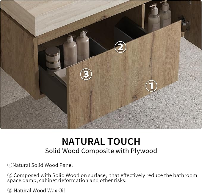 LKTART Floating 36 Inch Bathroom Vanity - Image 4