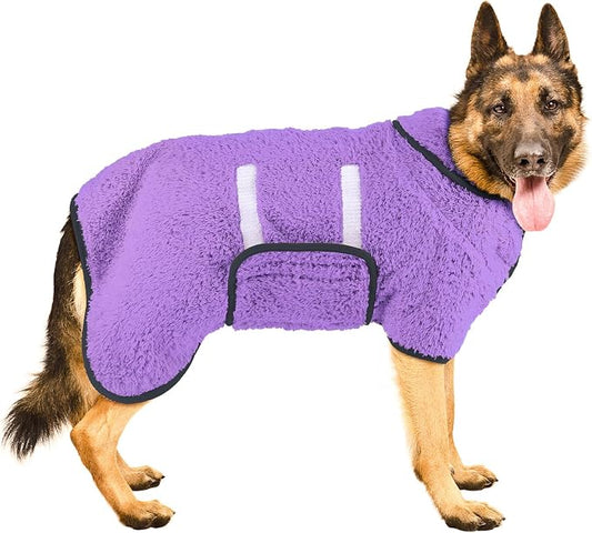 Bienbee Dog Bathrobe, Quick Drying Super Absorbent Dog Robes by Bienbee
