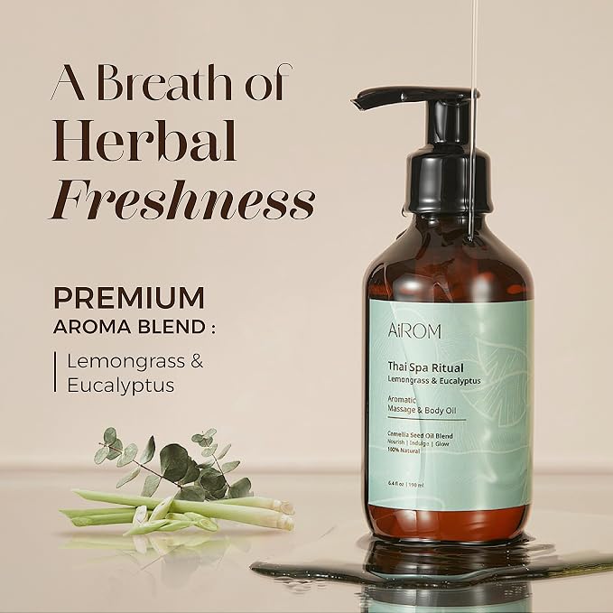 AiROM Lemongrass & Eucalyptus Massage Oil - Image 2