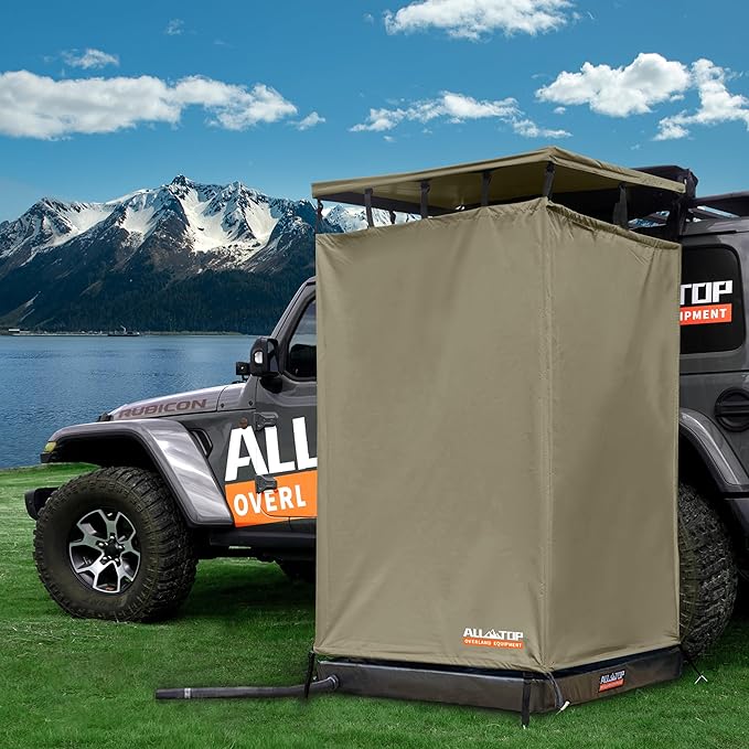 ALL-TOP Awning Shower Room w/Foldable Floor Mat, 3.3ft x 3.3ft, Privacy Shelter by ALL-TOP4X4