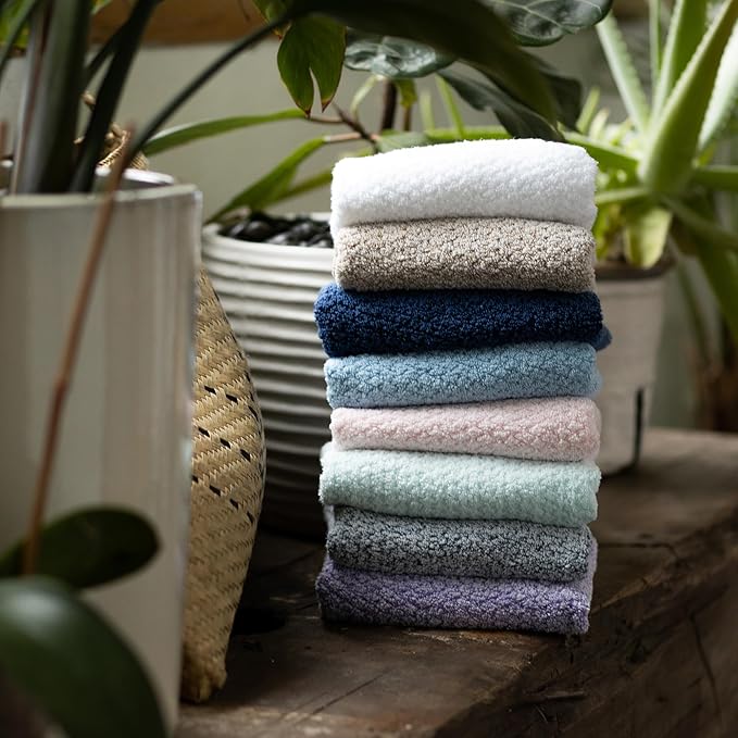 Everplush Diamond Jacquard 6 Pieces Bath Towel Set, Luxury Super Soft Oversized - Image 5
