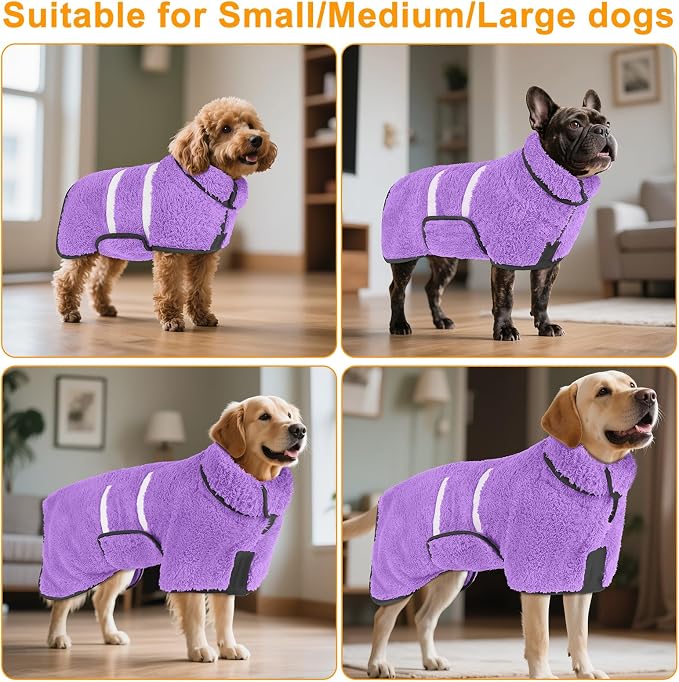 Bienbee Dog Bathrobe, Quick Drying Super Absorbent Dog Robes - Image 5