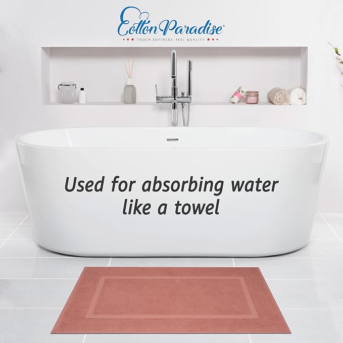 Cotton Paradise 100% Cotton Bath Mats - Image 2