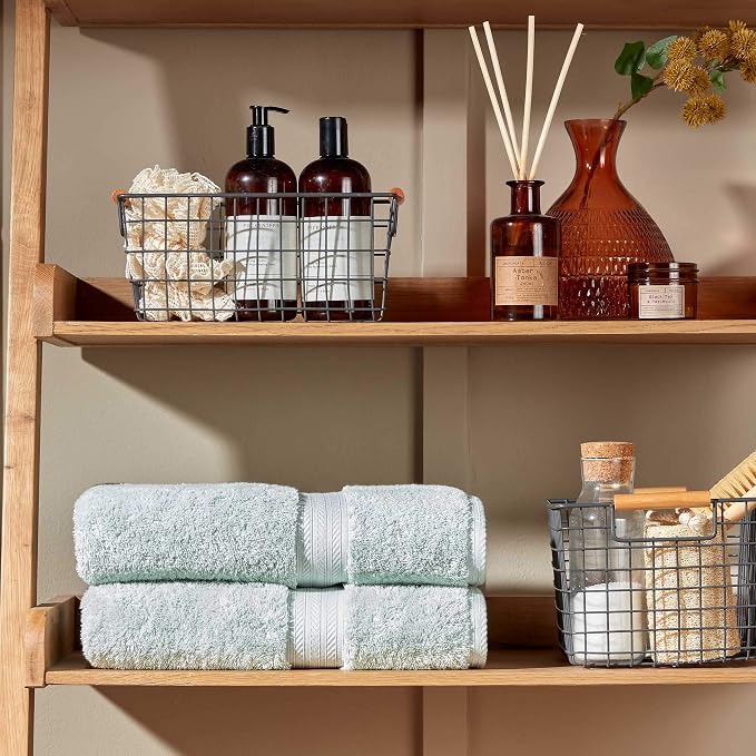 Christy Renaissance 4 Piece Blue Towel Set | 100% Egyptian Cotton | Luxury - Image 2