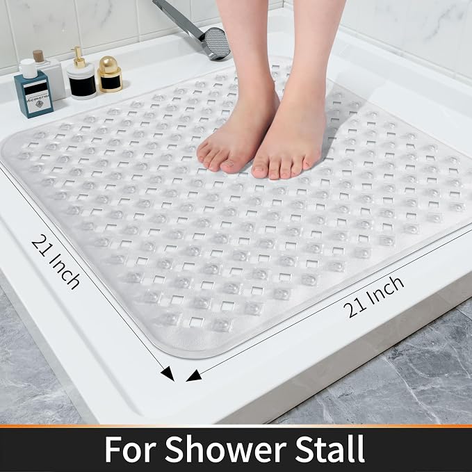 Yimobra Square Shower Mat Non Slip, Super Strong Suction Cups, Machine Washable - Image 4