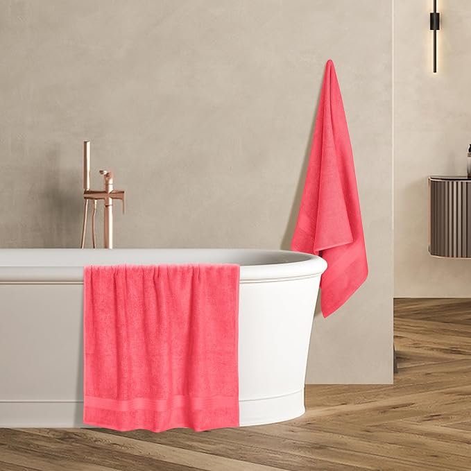 GLAMBURG Premium Cotton 4 Pack Bath Towel Set - Image 5