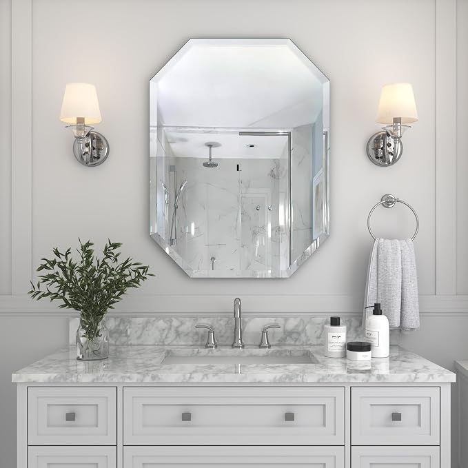 Silver Wall Mirror-Beveled Edge Frameless Mirror - Image 3