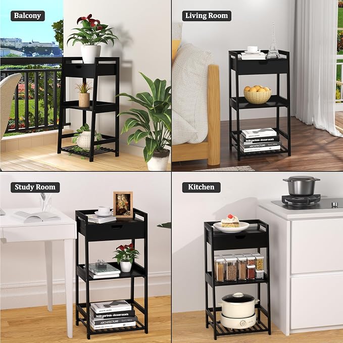 3 Tier Bamboo Bathroom Shelves - Image 6