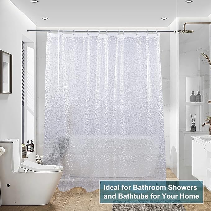 NTBAY EVA Semi-Transparent Clear Shower Curtain - Image 7
