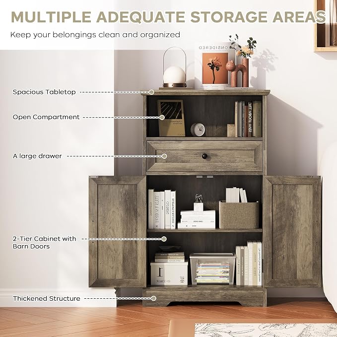Floor Cabinet, Farmhouse Storage Cabinet - Image 3