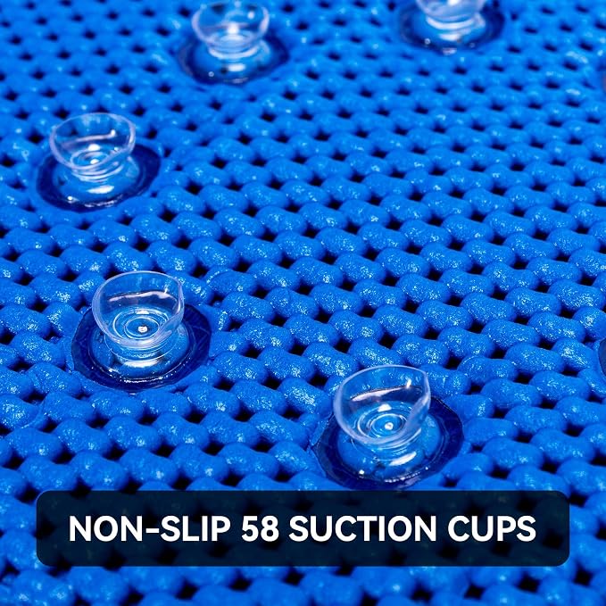Double Layer Foam Non Slip Bathtub Mat 37x17in, More Comfortable and Thicker - Image 6
