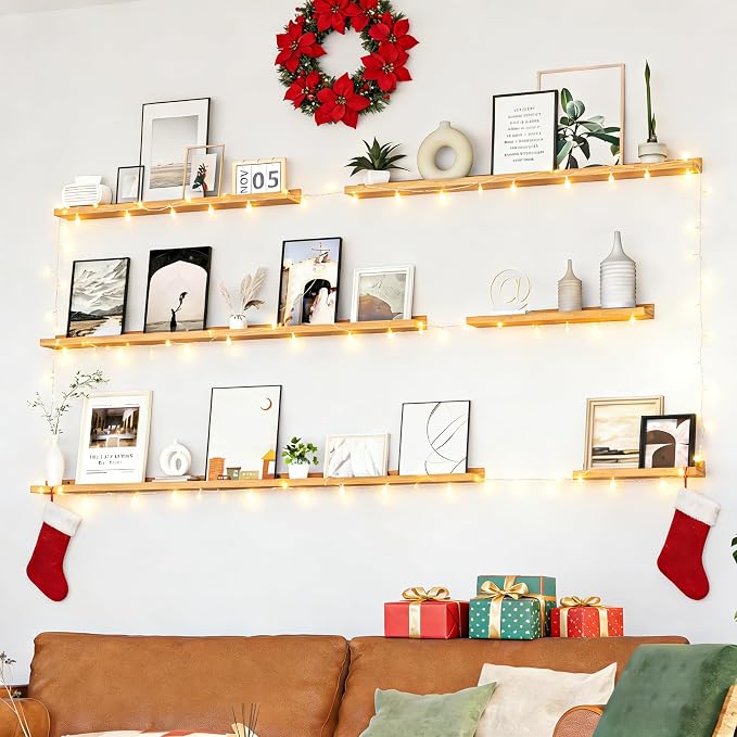 Heimlove Picture Ledge Shelf, Floating Shelves Set of 2, 36 Inches Picture Shelf - Image 4