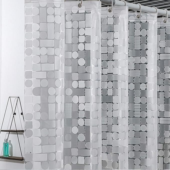 WELTRXE EVA Shower Curtain Liner Waterproof, Thick Liner Without Chemical Smell by WELTRXE