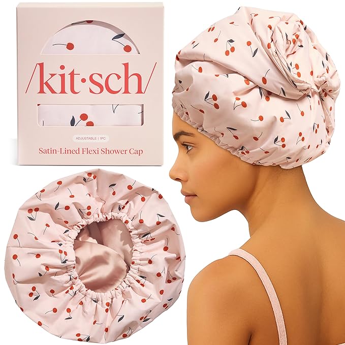 Kitsch Luxury Shower Caps for Women Reusable Waterproof by Kitsch