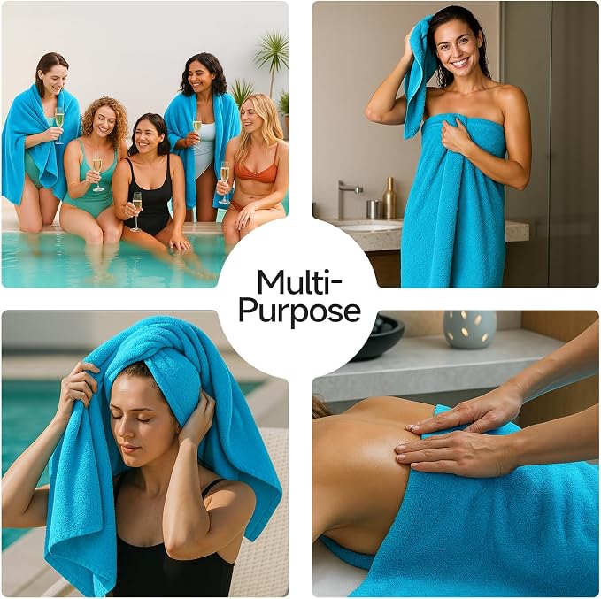 REDKISS Luxury Bath Towel Set of 4, 100% Cotton 900 GSM Premium Bathroom Towels - Image 5