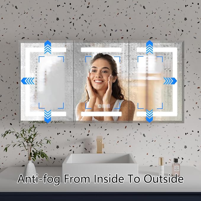 GroGro LED Lighted Bathroom Medicine Cabinet - Image 3