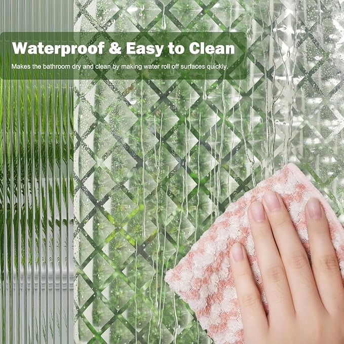 UFRIDAY Shower Stall Curtain 48 x72 inch Plastic Clear Shower Curtain Liner - Image 2