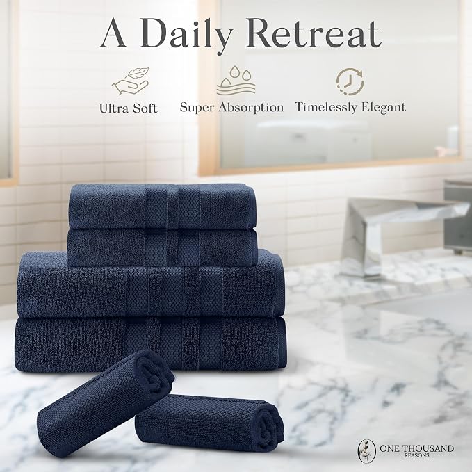 Premium Staple Cotton Bathroom Towel Set - Image 5