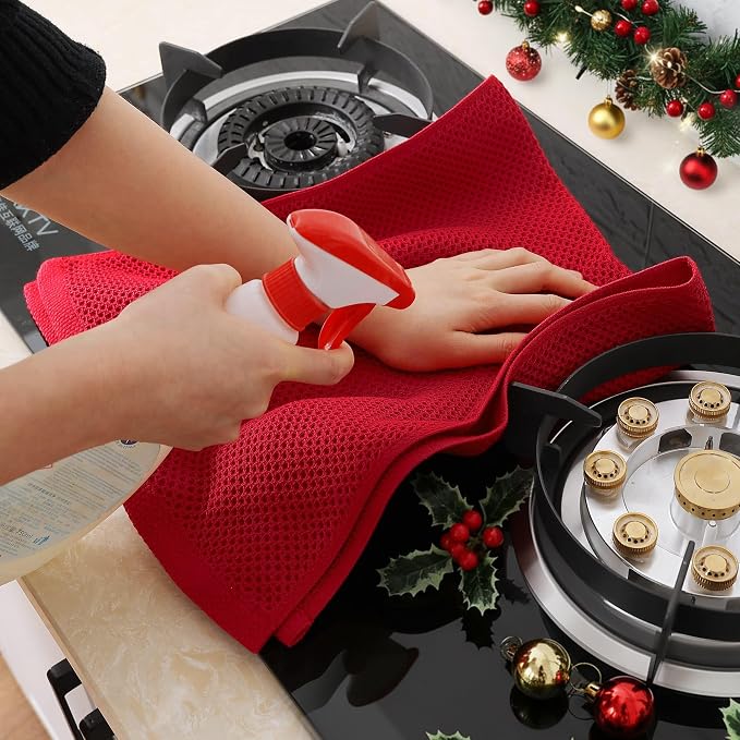 Homaxy 100% Cotton Waffle Weave Kitchen Dish Towels, Ultra Soft Absorbent Quick - Image 5