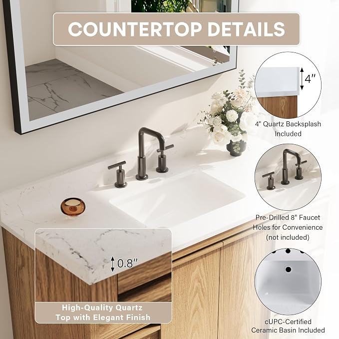 WELLFOR 48" Bathroom Vanity - Image 6