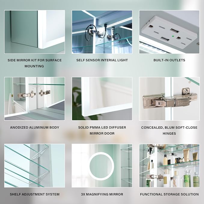 WELLFOR 20" X 30" Medicine Cabinet - Image 12