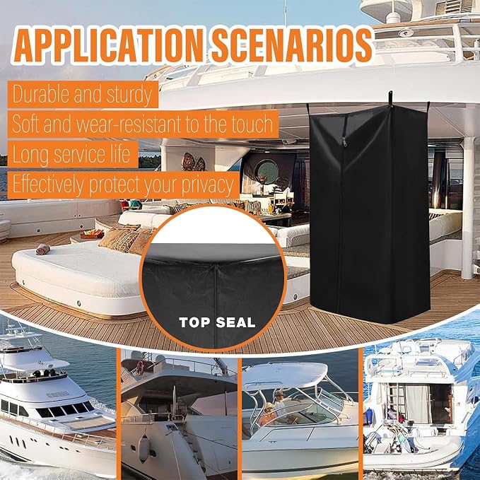 Boat Changing Room, Heavy Duty Hanging Privacy Tent Shower Awing Portable - Image 4