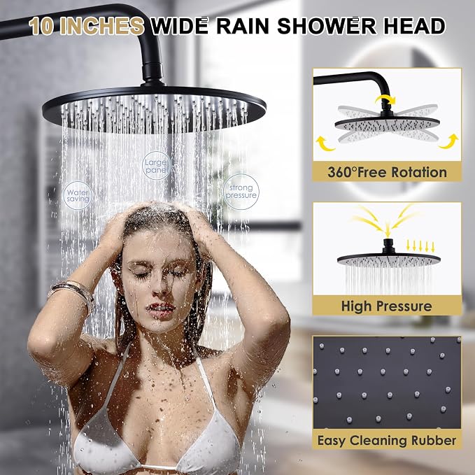 Matte Black Exposed Shower System - Image 4