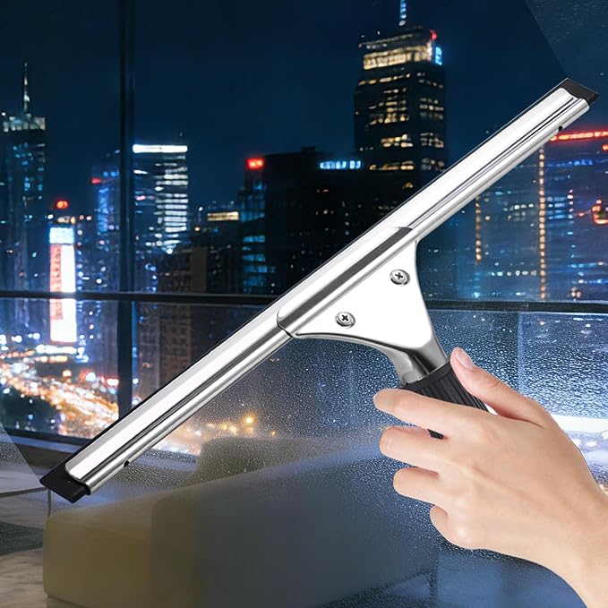 14-inch Squeegee for Shower Glass & Window Cleaning, Professional Stainless - Image 3