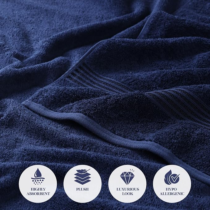 Superior Egyptian Cotton Bath Towel Set, Home Bathroom Towels, Guest Bath - Image 6