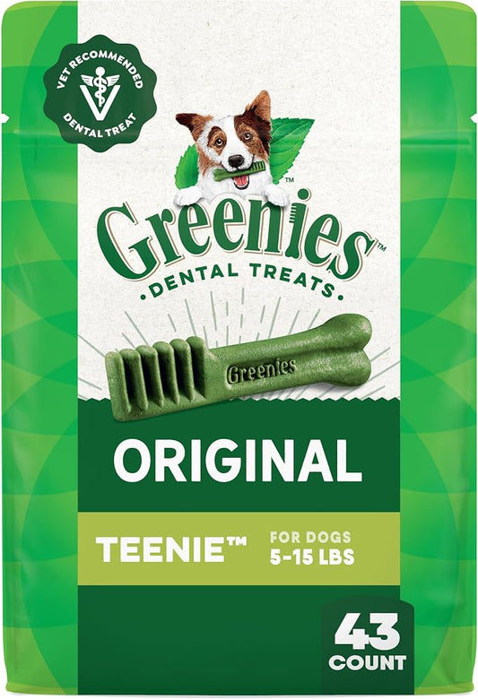 Greenies Veterinarian-Recommended Natural Dental Dog Treats Teenie Size by GREENIES