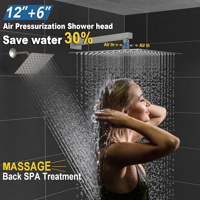 Enga Thermostatic Dual Shower System, All Functions Use Together & Volume - Image 3