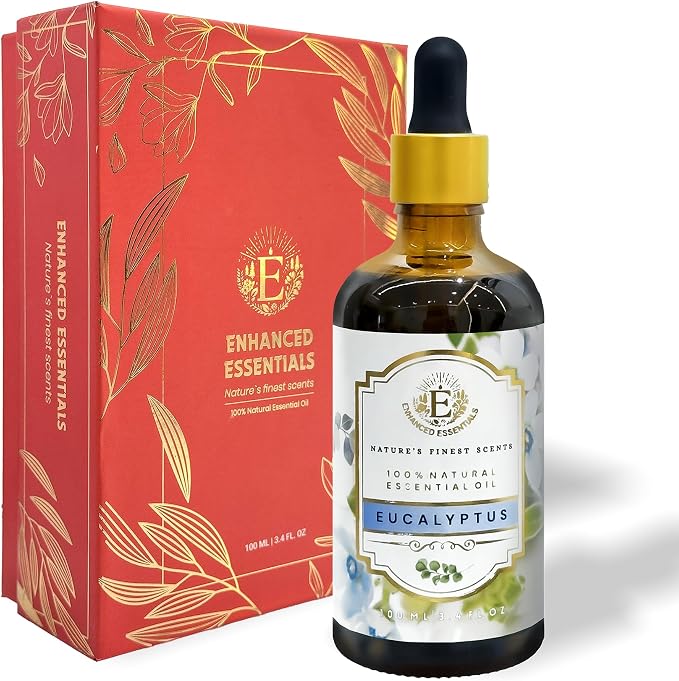 Luxurious Eucalyptus Essential Oil by Enhanced Essentials|with Glass by Unknown