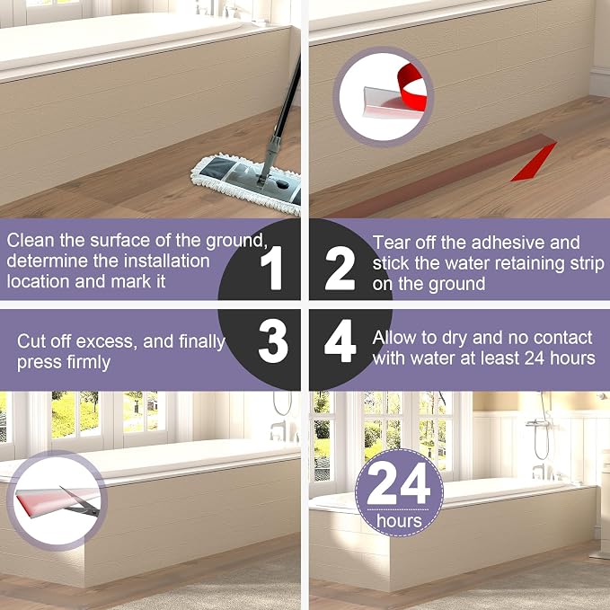Shower Threshold Water Dam Barrier - Image 7
