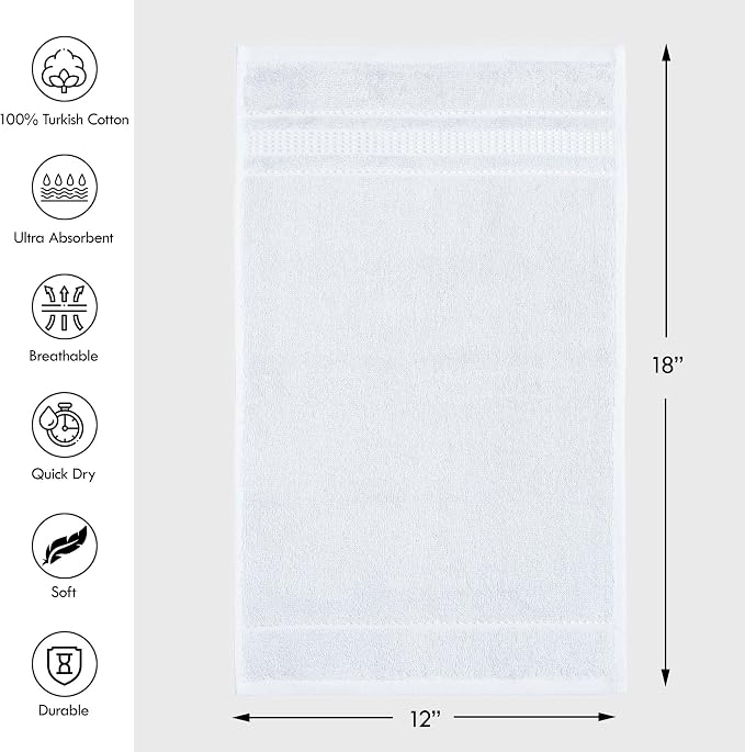 Melissa Linen, Fingertip Towels 4 Pack, 100% Turkish Cotton, Small Hand Towels - Image 2