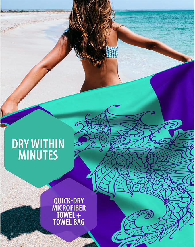 VENTURE 4TH Microfiber Beach Towel: Quick-Dry, Sandproof and Lightweight - Image 2